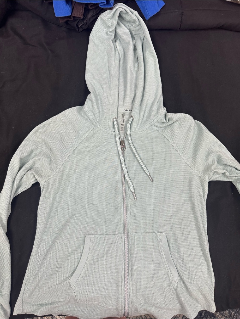 Light Blue Zip-Up Hoodie